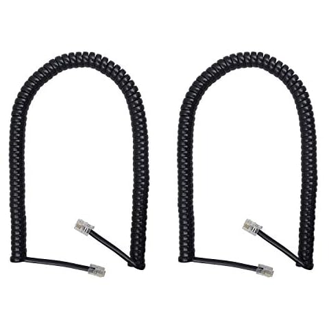 Duttek Coiled Telephone Handset Cable (2 Pack) Cover