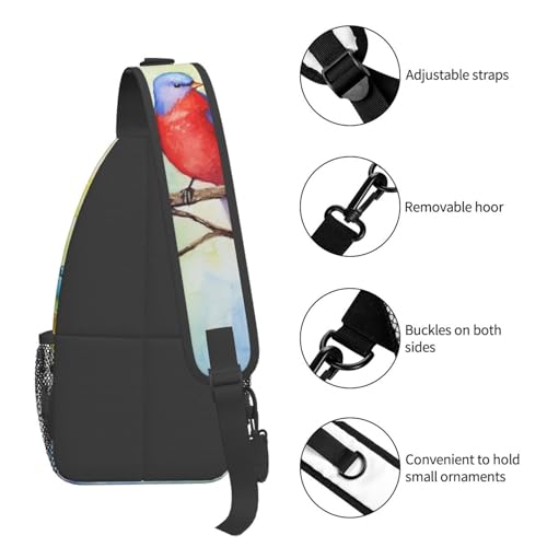 Bolso de Pecho Five Singing Birds Negro miniatura 5