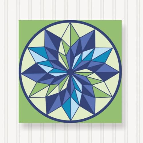 BQ058 BARN QUILT Block Outdoor Square | 6 SIZES | Outside Pattern | Wall Art | Yard Art | Barn Quilt Sign | Farm Quilt Design (46" x 46" 1 sided) Shipped in 4-23" pieces