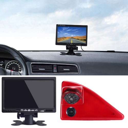 Double caméra de recul étanche avec vision nocturne et feu de recul + écran de 7