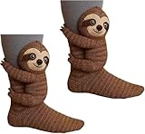 Generisch 3D Stricksocken mit Tieren,Animal Socks,Handgehäkelte Tiersocken, Doppellagige Baumwolle,Winter Warme Umarmung Kuschelsocken Damen Kuschelsocken Herren Weihnachten Männer Damen Socken