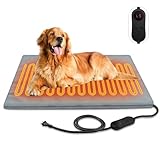 Large Pet Heating Pads for Dogs & Cats Outdoor, 35.4*23.6inches Dog Cat Heating Pad Bed Outdoor Waterprooof, Warming Heated Cat Dog Bed Blanket Outside, Heated Pet Mat, Gifts for Cats Dogs in Winter