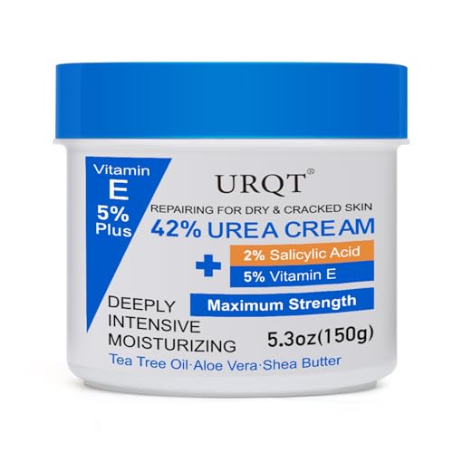 42% Urea Cream for Dry & Cracked Skin - Foot & Hand Cream with 2% Salicylic Acid, 5% Vitamin E, Tea Tree Oil, Aloe Vera, Shea Butter - Moisturizer & Skin Repair Cream for Feet Maximum Strength - Image 3