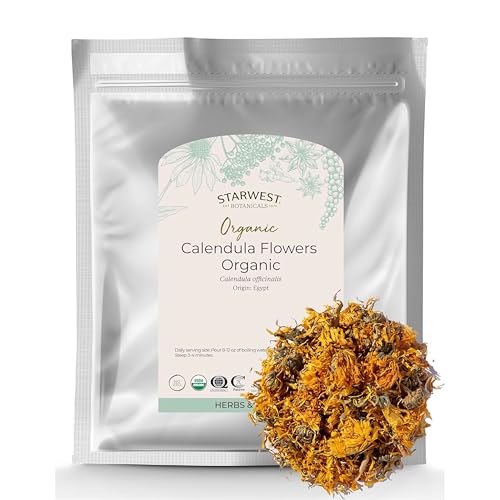 Starwest Botanicals Organic Calendula Flowers Whole, 1 Pound
