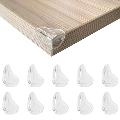 Image of 10 Pack Corner Protector,Furniture Corner Guard,Water Drop Shape Corner Protector Cover Baby Protective Table Corner Protector, Soft and Transparent, Covers Sharp Furniture and Table Edges