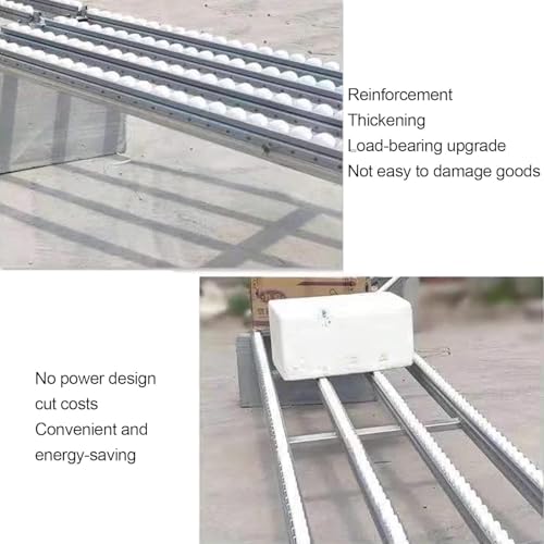 Magazynowy przenośnik rolkowy 40 x 250 cm wytrzymała stal do wysyłki i pakowania rolka wiadro koło zrzutowe srebrne wykończenie - wydajne rozwiązanie do przenoszenia materiałów