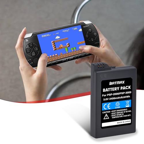 Batmax PSP-2000 Battery + Led Dual Usb Charger With Type C Port For Sony Psp 2000 Psp 3000 Psp-2001 Psp-3001 Psp-3004 Psp-S110 Psp Lite Psp Slim Console thumb #2