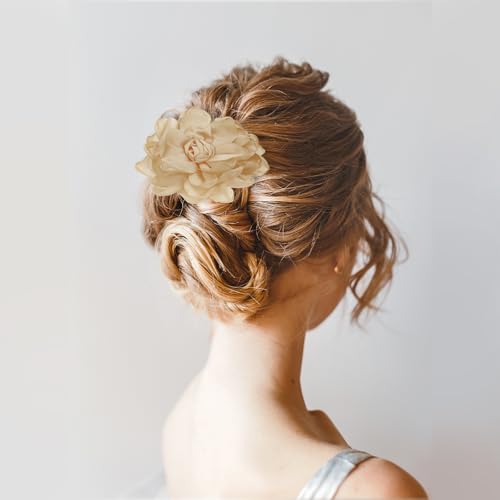 Image of PATIKIL Rose Flower Hair Clips, Fabric Brooch Pins for Women Wedding Party Dance Dress Clothes Accessories Valentine's Day Gifts