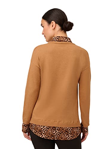 Adrianna Papell Women's Printed Woven Collar Twofer2