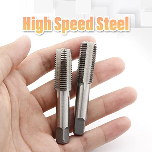 Image of 2pcs M14x1.5 Tap, M14 Metric Thread Tap Right Hand Thread Tapping Tool, HSS Thread Milling Taps (M14 x 1.5, Taper & Plug Tap)