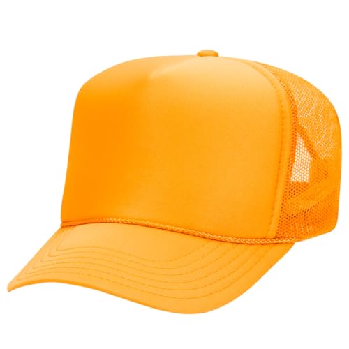 Image of OTTO Polyester Foam Front 5 Panel High Crown Mesh Back Trucker Hats in 97, Bulk, Wholesale