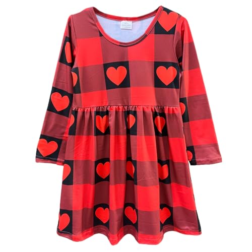 Adorable Toddler Girls Casual Cartoon Print Short Sleeve Dresses for 2-7 Years, Flutter Sleeves, Knee Length