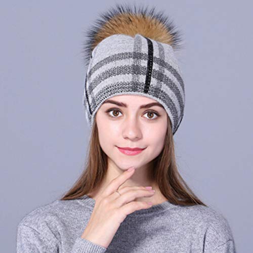 Bonnet tricoté pour femme en laine de qualité supérieure pour l'hiver