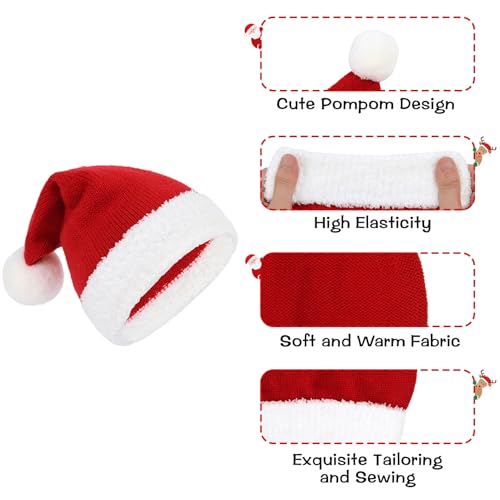 Century Star Baby Santa Hat Knit Baby Christmas Hat Infant Toddler Girl Xmas Beanie Hats Winter Kids Santa Claus Hat2