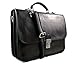 Black leather briefcase mens woman office briefcase handbag leather shoulderbag messenger business bag satchel document briefcase