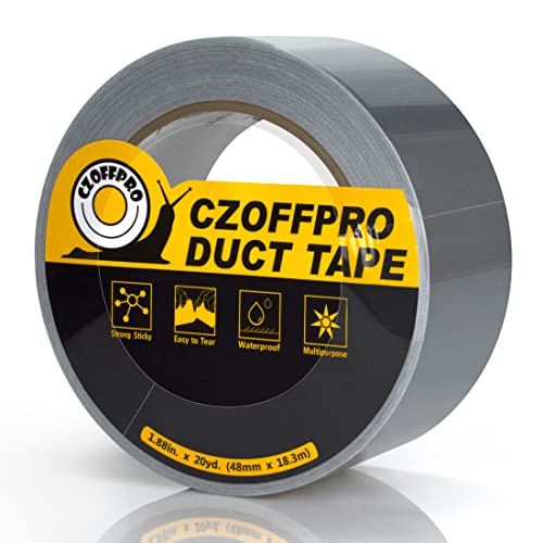 CZoffpro Duct Tape 1.88 in x 20 Yard, Silver