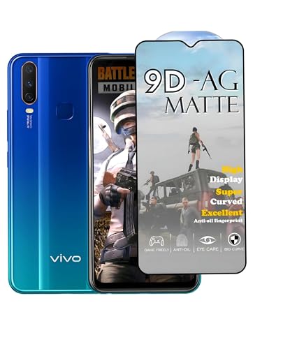 Image of Premium Tempered Glass for (vivo y11 /y12 /y15 /y17 /u10 matte finish glass, Pack of 1) Full Screen Coverage gaming matte Screen Protector Guard (vivo y11 /y12 /y15 /y17 /u10)