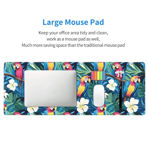 Sous-main de bureau fleuri pour organiser son espace ordinateur portable