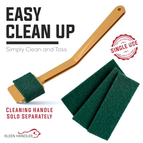 Image of Kleen Handler 60 Pcs Slicer EZ Scrub Pad - Electric Blade Cleaning Tool, Deli Slicing Machine Cleaner, Clean Mandolin Slicer Safely, Small Scrub Pads (Pack of 60)