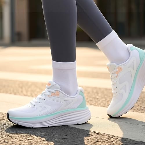 Image of ALEADER Womens Walking Shoes for 12-Hour Work Comfort, Anti-Fatigue Max Cushion Shoes for Standing All Day - Wide Fit for Nurses, Retail