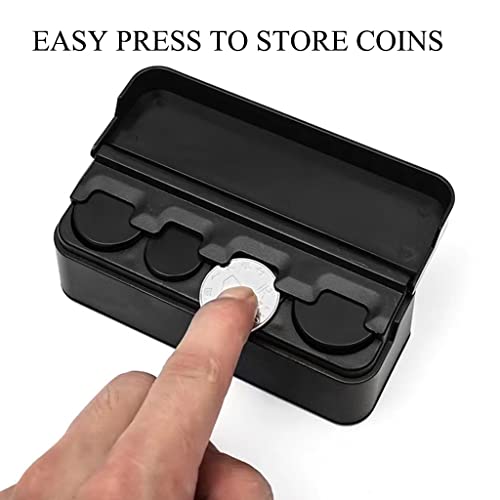 Porta monedas negro resistente para carro y oficina miniatura 2