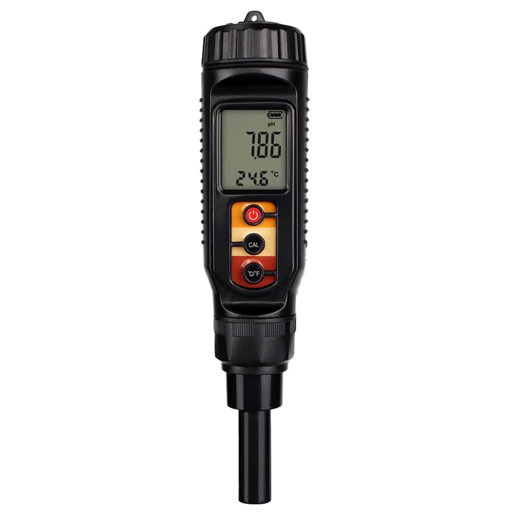 Littimoon High Accuracy Flat Probe Digital PH Meter 0.00-14.00, Essential for Testing PH in Fruits, Meat, Vegetables, Dough, Milk