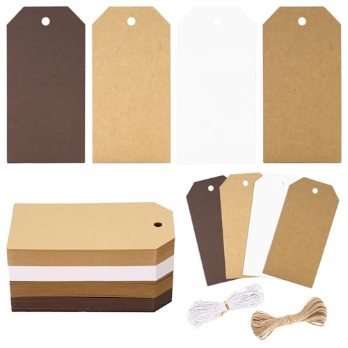 G2PLUS Kraft Paper Gift Tags with String (120PCS)