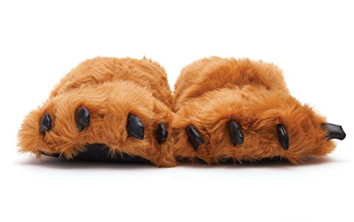 Sleeper'z - Pata de Oso marrón - Zapatillas de casa Animales con Garras Originales y Divertidas -...