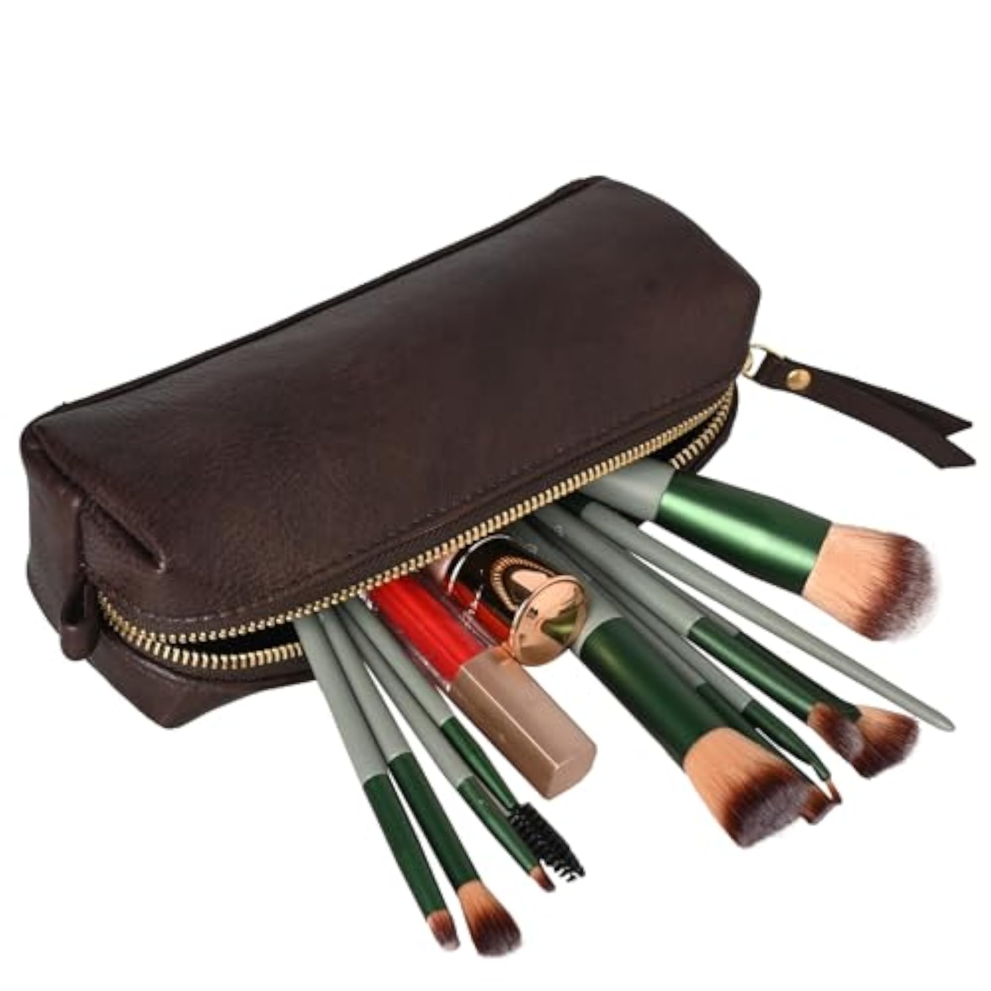 Genuine Leather Toiletry Pouch, Multifunctional Bag