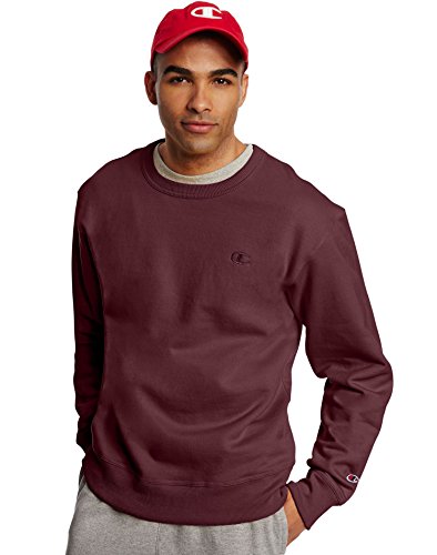 Champion Men s Powerblend Fleece Pullover Sweatshirt Maroon