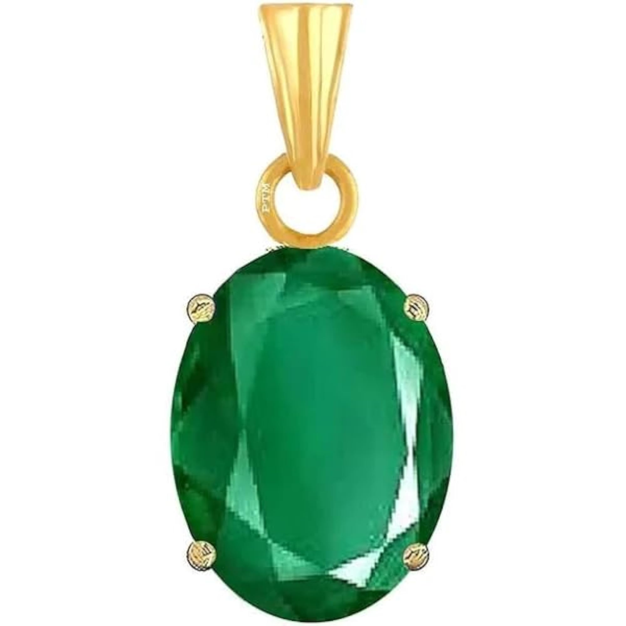 Natural Certified Panchdhatu Emerald Pendant, Unisex