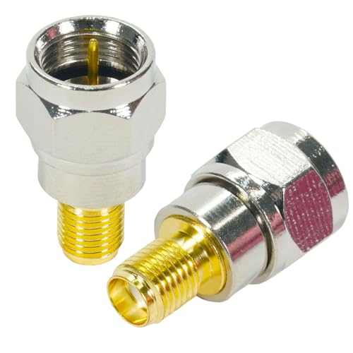 Fohevers 2 Pcs SMA Female to F Type Male Coaxial Connector RG6 Satellite Adapter for Satellite TV LNB Ham Radio - Image 3