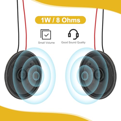 Altavoces pequeños de 8 ohmios de 57 mm MECCANIXITY con cable micro interno 5