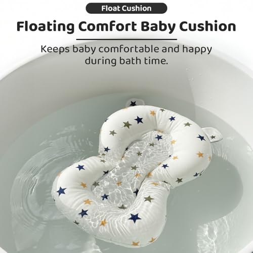 StarAndDaisy Bath Tub for Baby 0-5 Years/Foldable Bath tub for Kids 0-3 Years with Cushion, Space Saving Design, Newborn Baby Folding Bathing Tub Girls & Boys with Soap Tray, Easy to Store- (Blue)