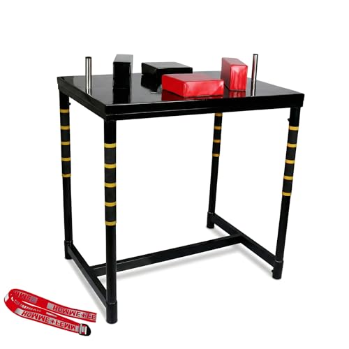 STARSNET Arm Wrestling Battle Table Professional Arm Wrestling Battle Table Strength Training with Wrist Strap Strength Training Equipment for Gym and HomeBlack