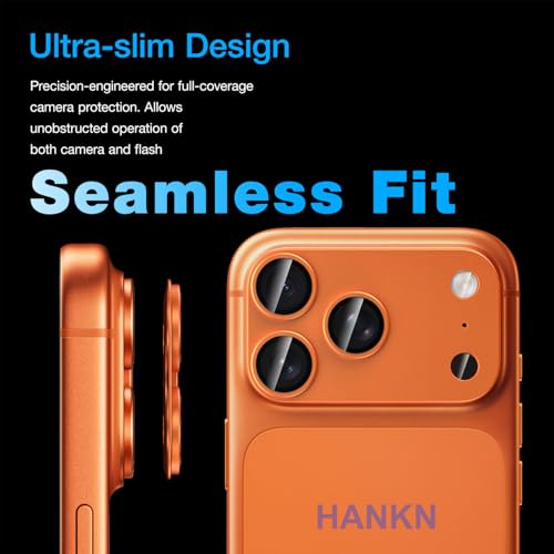 Camera Lens Tempered Glass Metal Protector for iPhone 17 Pro Max, Orange - image 4