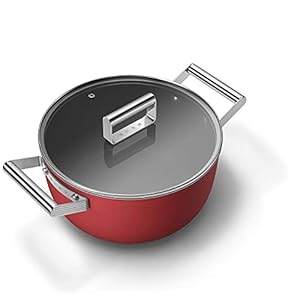 Smeg Red 5 Quart 95 Inch Casserole Dish with Lid