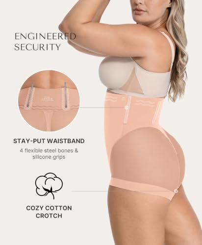 Image of SHAPELLX Women High Waist Tummy Control Slips Shapewear Panties Under Dress