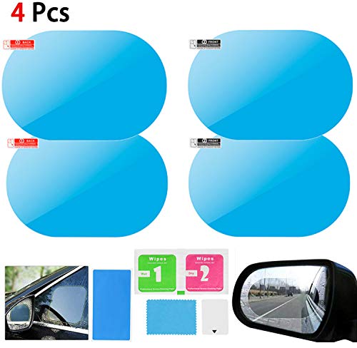 4 Películas Protectora de Espejo Retrovisor de Espejo retrovisor del coche Película...