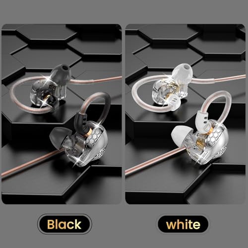 Image of 2 Pack in Ear Monitor Headphones, H89 IEM Earphones Wired Earbuds with Microphone for Gaming Music, Powerful Bass Crystal Clear Sound Ear Buds, Earbuds for Computer,School,PC,Students 3.5 Plug