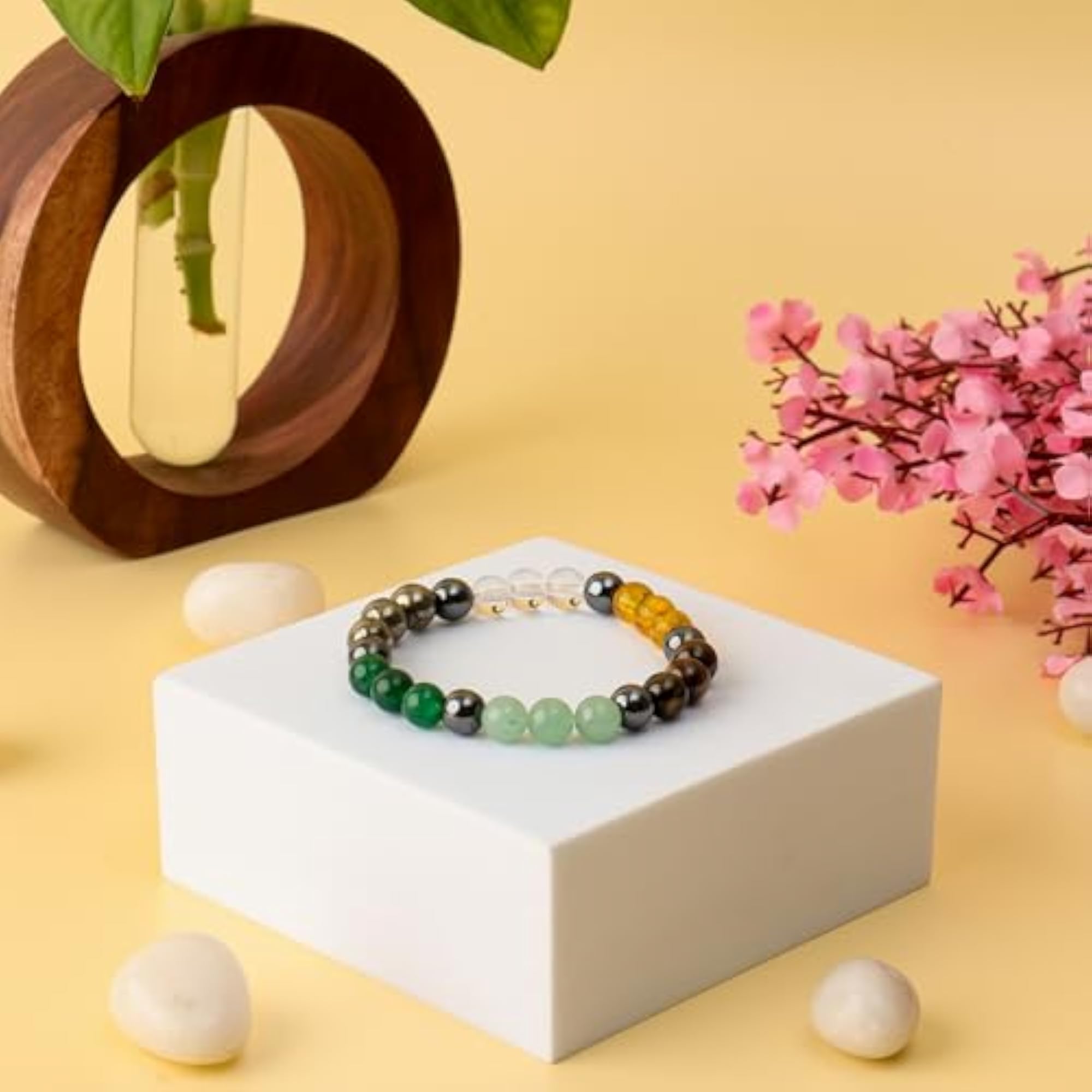 Dhan Yog Money Magnet Natural Stone Bracelet for Wealth & Prosperity