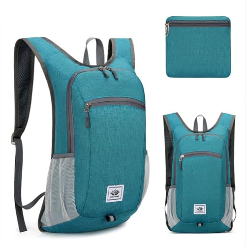 Mochila moderna plegable verde unisex grande para actividades al aire libre miniatura 2