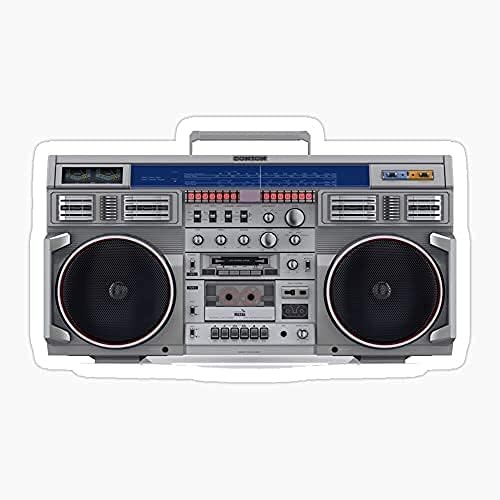 Pack of 3-3 Inch - Boombox Vintage 80S Retro Music Hip Hop Rap Cassette 1980S Funny 90S Sticker - Printed Vinyl Decal Graphic for Cars, Trucks,