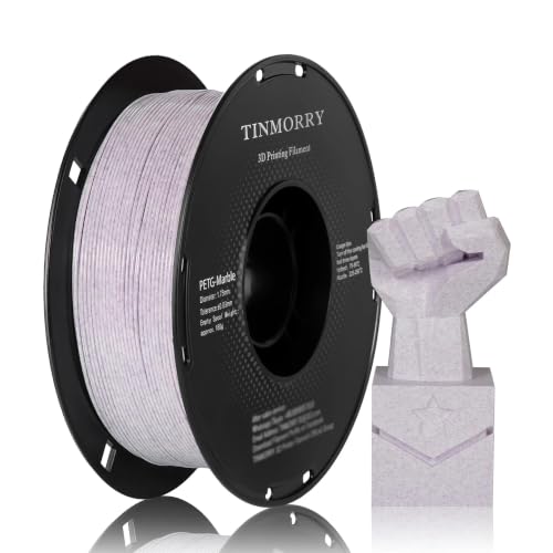 Image of TINMORRY Marble PETG Filament 1.75, Rapid PETG 3D Printer Filament, Compatible with Bambu FDM 3D Printer, 1 KG 1 Spool, Marble Magic Purple