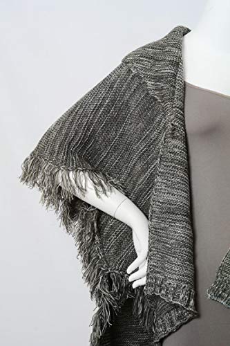 TD Collections Marled Knit Collared Ruana ponchos for women shawl long open front women winter cardigan wraps ponchos2