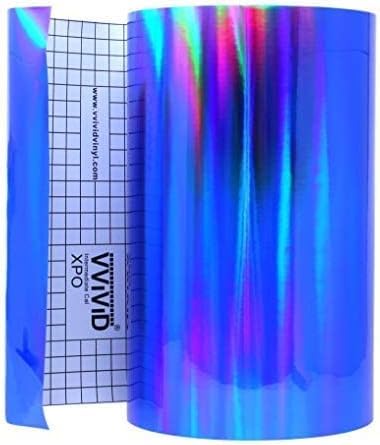 Rouleau de vinyle bleu chromé brillant permanent pour découpe plotter 15,2m - 6