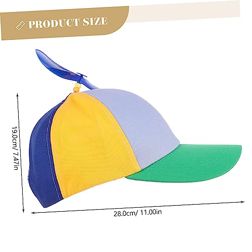 NOLITOY Removable Propeller Boys and Girls Baseball Cap Baseball Hat Material Sunshade Hat Multi2