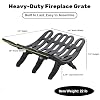 18 inch Fireplace Grate Heavy Duty, Cast Iron Fire Grate - 18 W x 15 D X 7.5 H