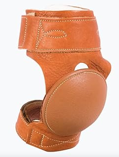 CACTUS ROPES Western Soft Leather Horse Leg Skid Boots Pair Rubber Cup