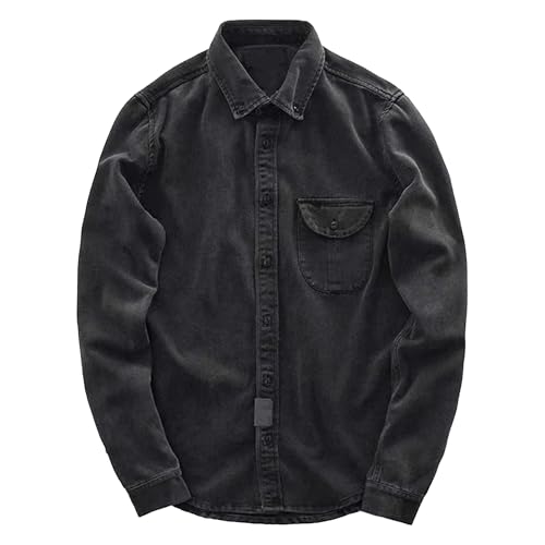 Chaqueta de mezclilla para hombre manga larga vintage miniatura 1